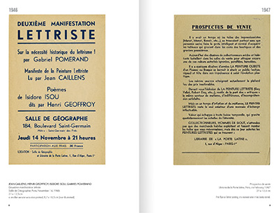 Une des pages du livre de Frédéric Acquaviva "Letrist corpus : Ephemera [1946-2023]r"